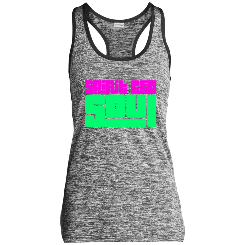 LST396 Ladies' Moisture Wicking Electric Heather Racerback Tank